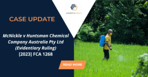 McNickle v Huntsman Chemical Company Australia Pty Ltd (Evidentiary Ruling) [2023] FCA 1268