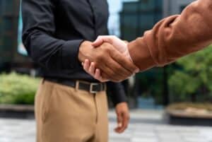 Shaking hands