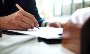 signing document